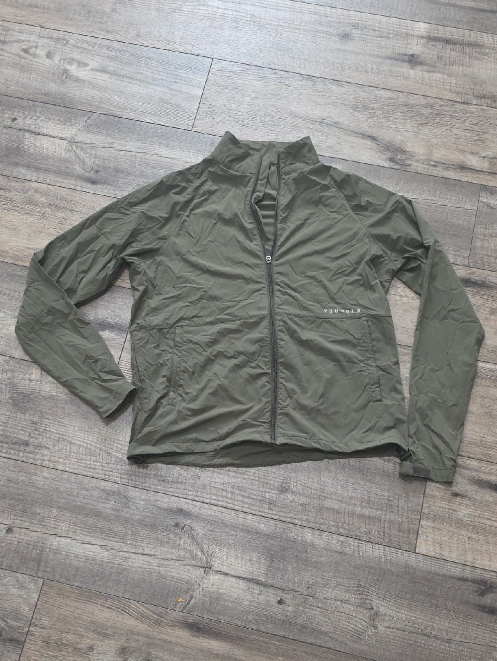Young LA Black Full Zip Mens Light Jacket